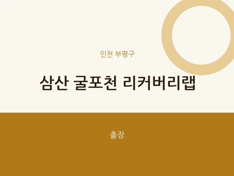 부평구 출장마사지 홈타이 삼산 굴포천 리커버리랩 | 마픽