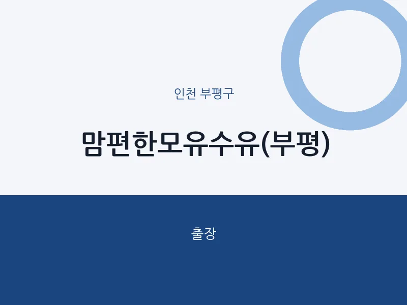 부평구 출장마사지 홈타이 맘편한모유수유(부평) | 마픽