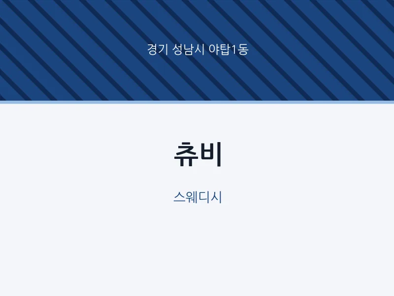 야탑1동 출장마사지 홈타이 츄비 | 마픽
