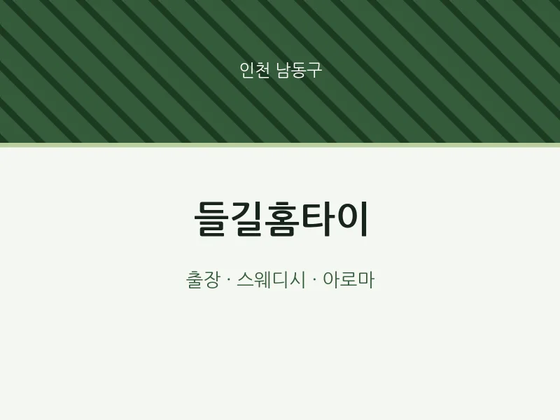 남동구 출장마사지 들길홈타이 | 마픽