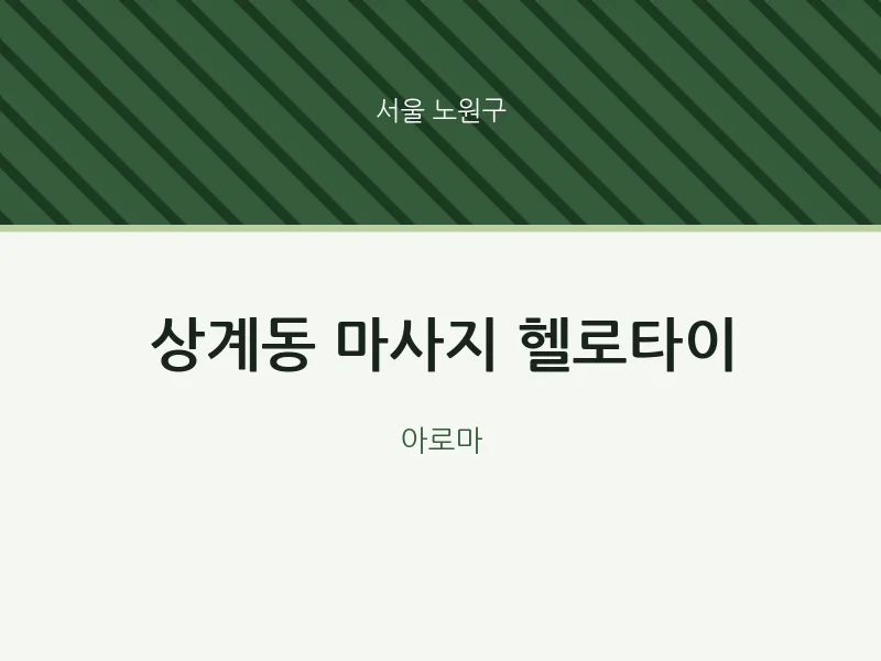 노원구 출장마사지 홈타이 헬로타이 | 마픽