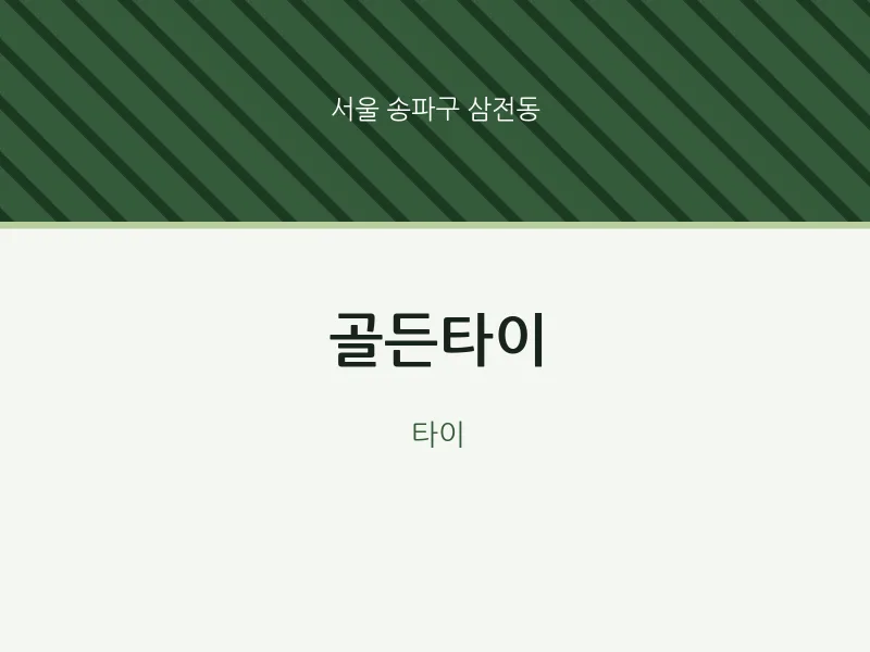 삼전동 출장마사지 홈타이 골든타이 | 마픽