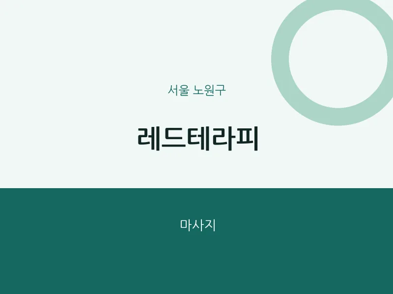노원구 출장마사지 홈타이 레드테라피 | 마픽