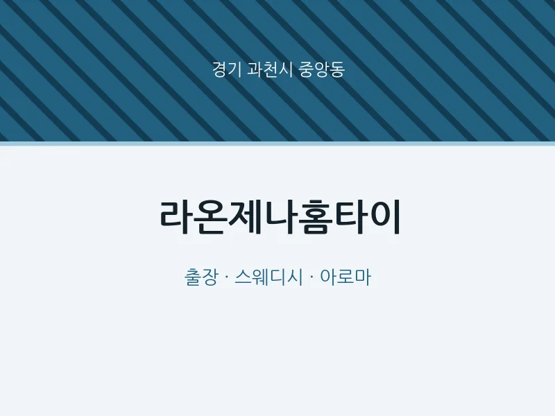 중앙동 출장마사지 라온제나홈타이 | 마픽