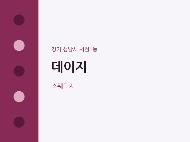 서현1동 출장마사지 홈타이 데이지 | 마픽