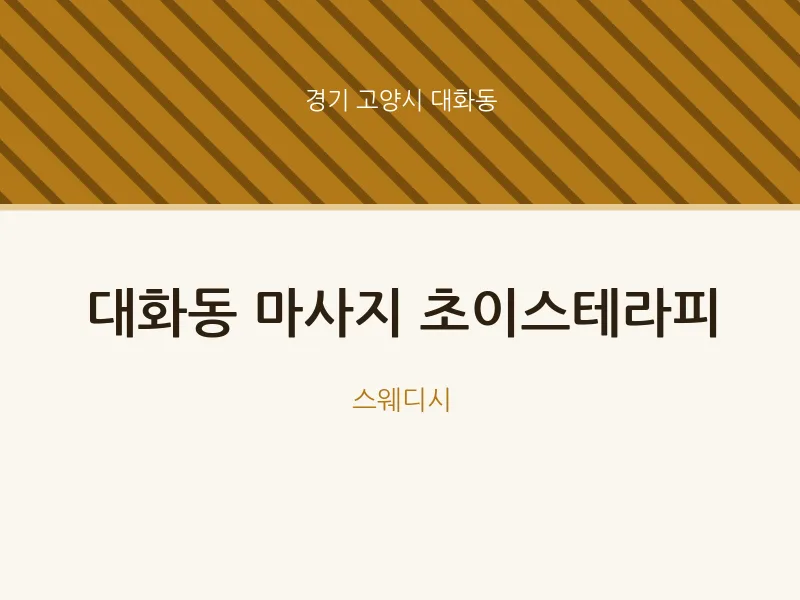 대화동 출장마사지 홈타이 초이스테라피 | 마픽