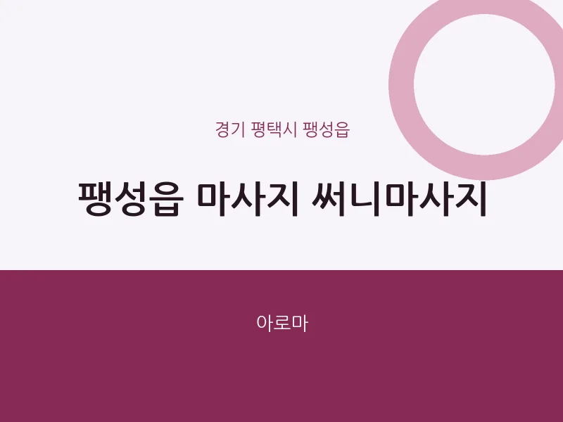 팽성읍 출장마사지 홈타이 써니마사지 | 마픽