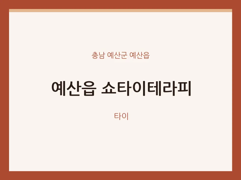 예산읍 출장마사지 홈타이 쇼타이테라피 | 마픽