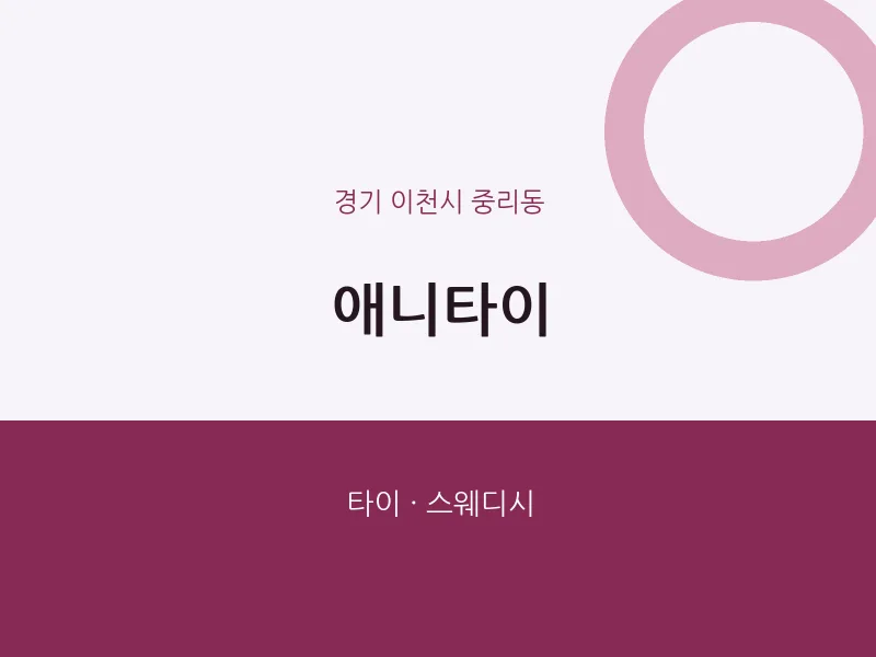 중리동 출장마사지 홈타이 애니타이 | 마픽