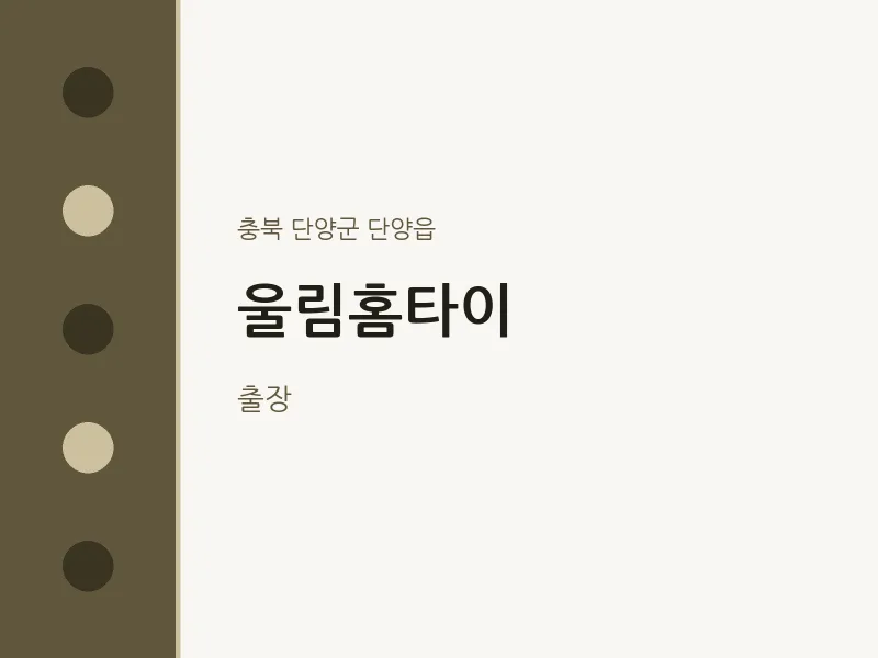 단양읍 출장마사지 울림홈타이 | 마픽