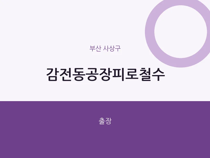 사상구 출장마사지 홈타이 감전동공장피로철수 | 마픽