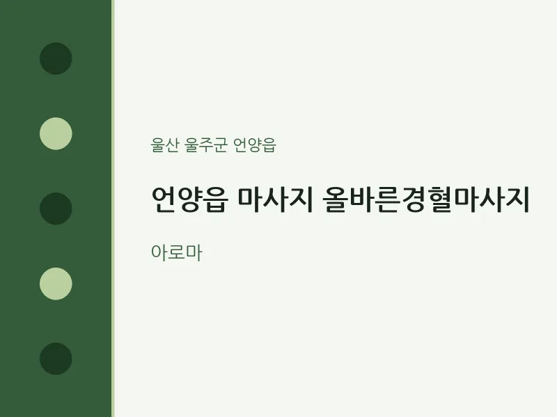 언양읍 출장마사지 홈타이 올바른경혈마사지 | 마픽