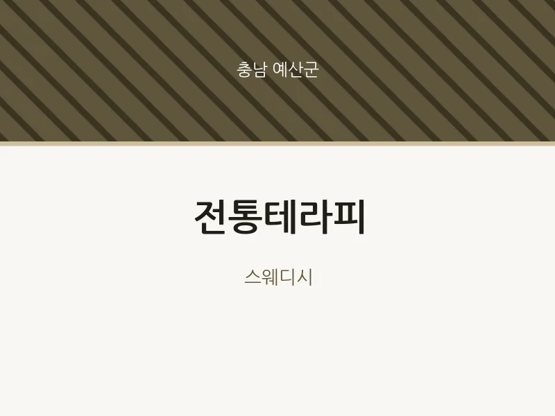 예산군 출장마사지 홈타이 전통테라피 | 마픽