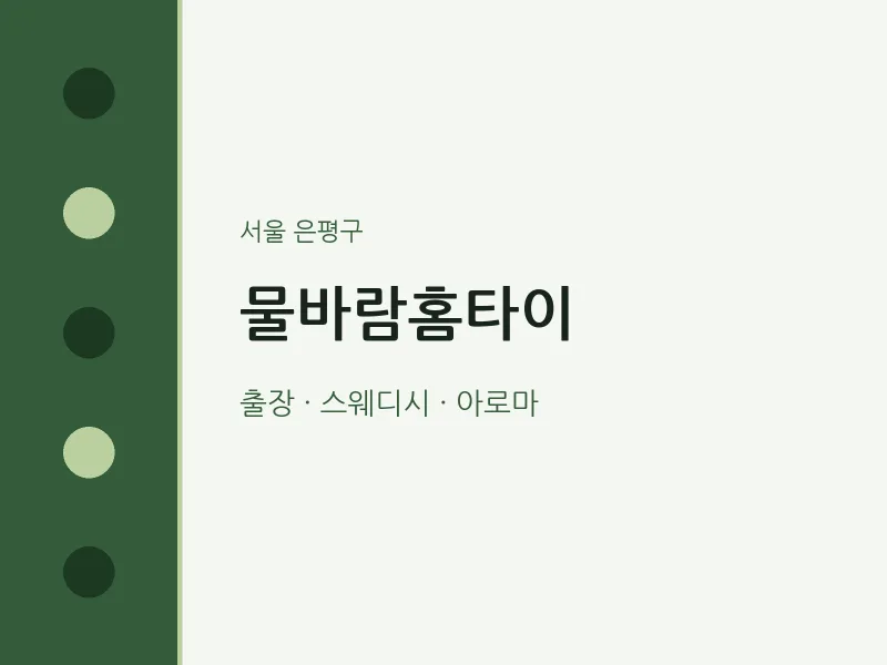은평구 출장마사지 물바람홈타이 | 마픽