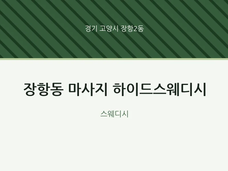 장항2동 출장마사지 홈타이 하이드스웨디시 | 마픽