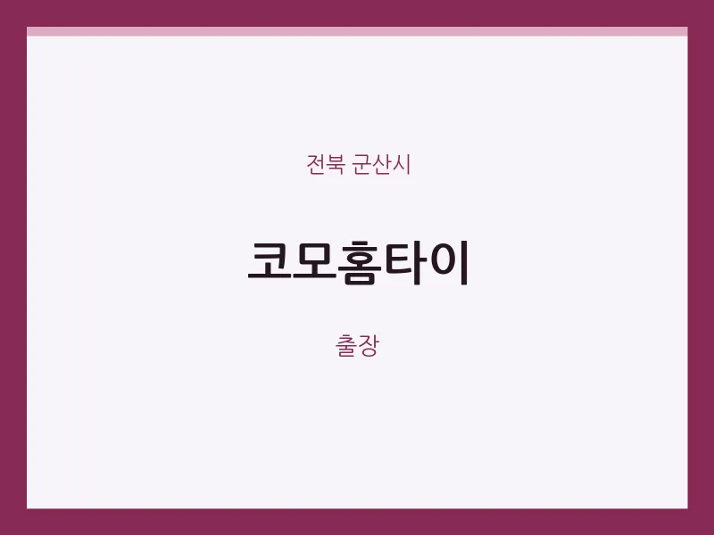 군산시 출장마사지 코모홈타이 | 마픽