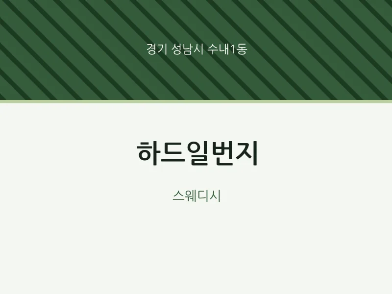 수내1동 출장마사지 홈타이 하드일번지 | 마픽
