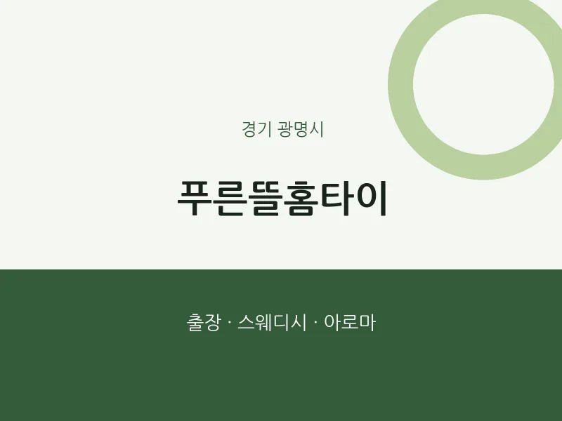광명시 출장마사지 푸른뜰홈타이 | 마픽