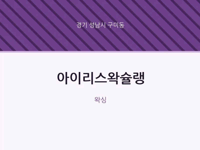구미동 출장마사지 홈타이 아이리스왁슐랭 | 마픽