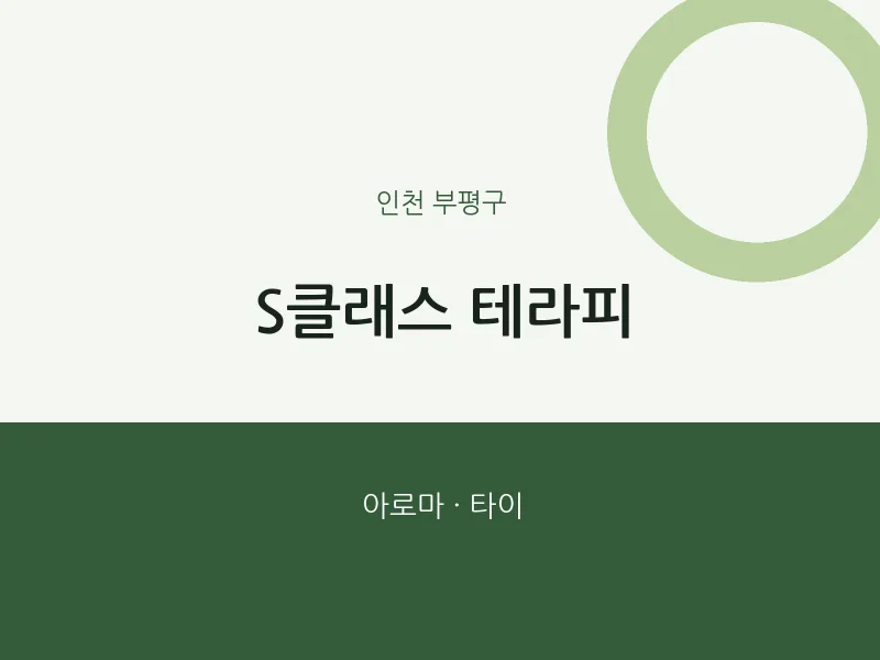 부평구 출장마사지 홈타이 S클래스 테라피 | 마픽