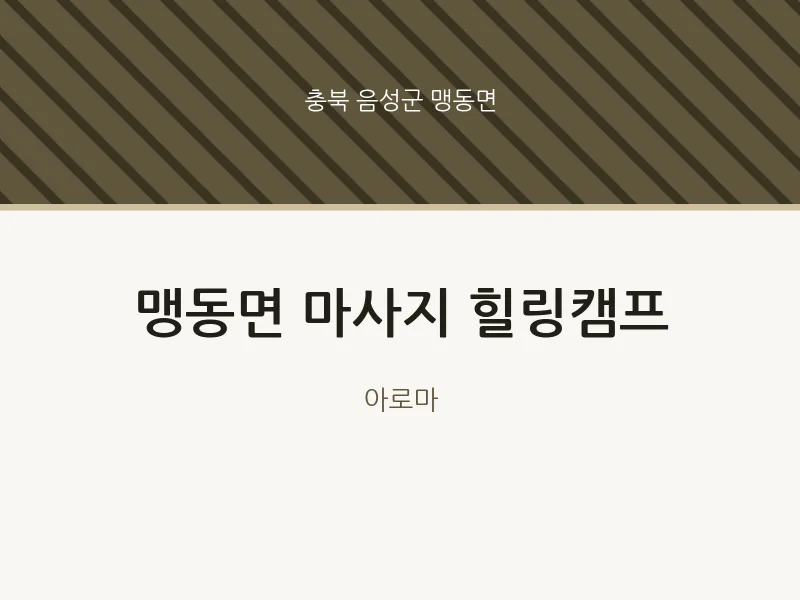 맹동면 출장마사지 홈타이 힐링캠프 | 마픽