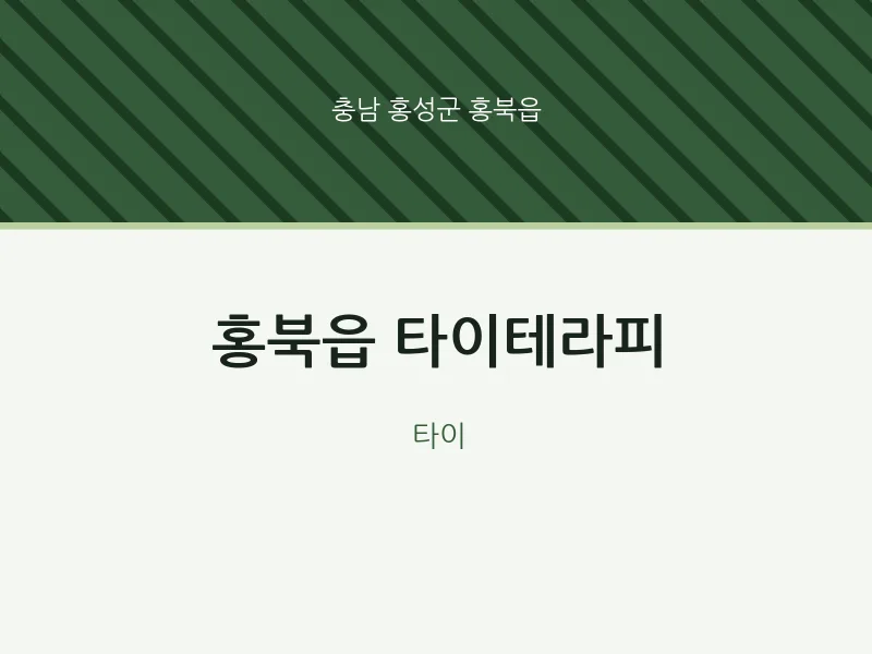 홍북읍 출장마사지 홈타이 타이테라피 | 마픽