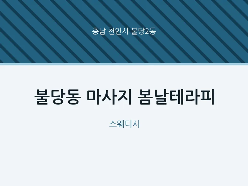 불당2동 출장마사지 홈타이 봄날테라피 | 마픽