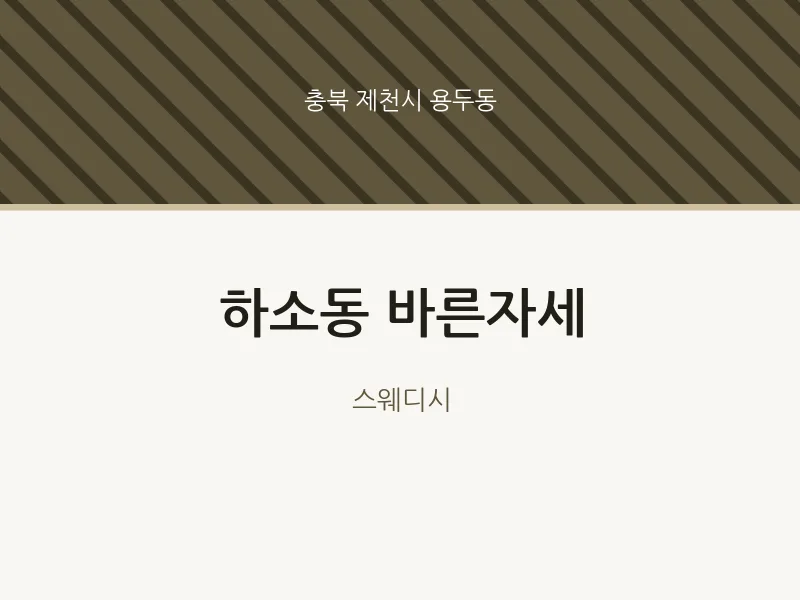 용두동 출장마사지 홈타이 바른자세 | 마픽