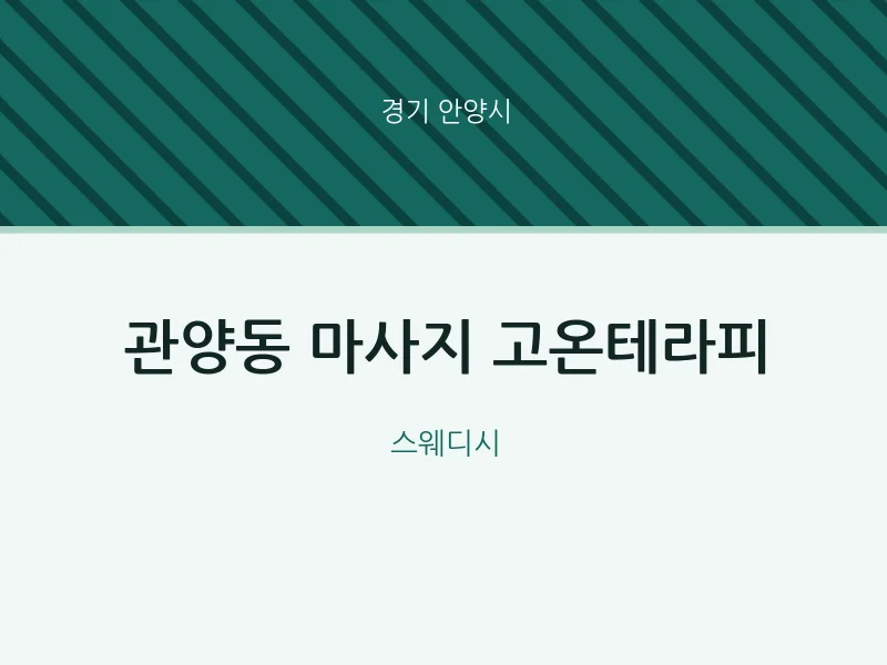 안양시 출장마사지 홈타이 고온테라피 | 마픽