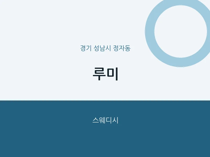 정자동 출장마사지 홈타이 루미 | 마픽