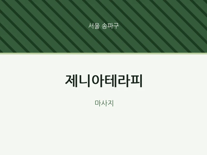 송파구 출장마사지 홈타이 제니아테라피 | 마픽