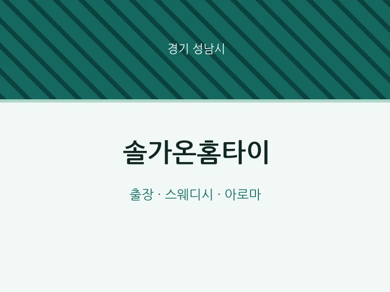 성남시 출장마사지 솔가온홈타이 | 마픽
