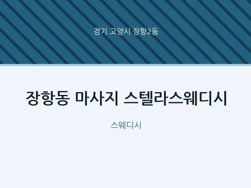 장항2동 출장마사지 홈타이 스텔라스웨디시 | 마픽