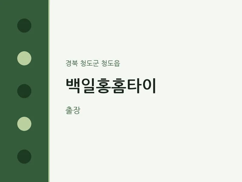 청도읍 출장마사지 백일홍홈타이 | 마픽