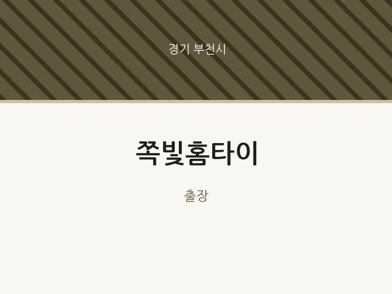 부천시 출장마사지 쪽빛홈타이 | 마픽