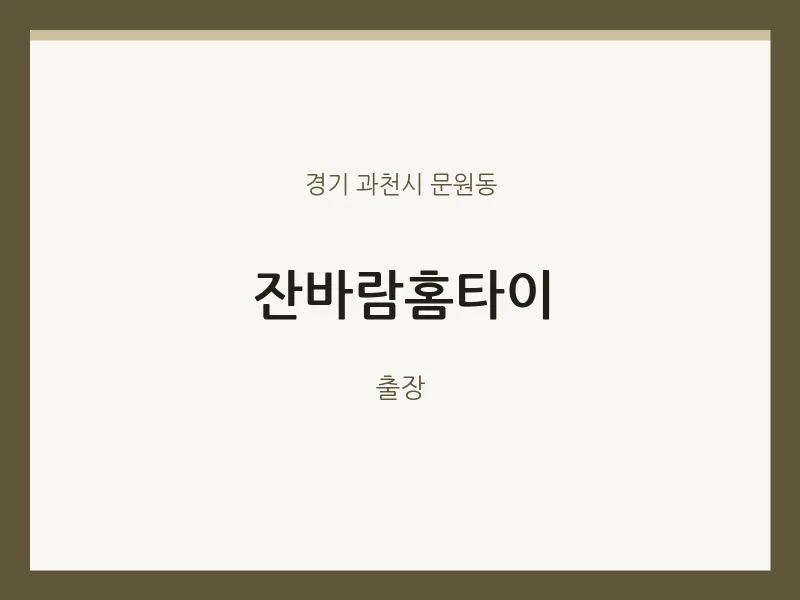 문원동 출장마사지 잔바람홈타이 | 마픽
