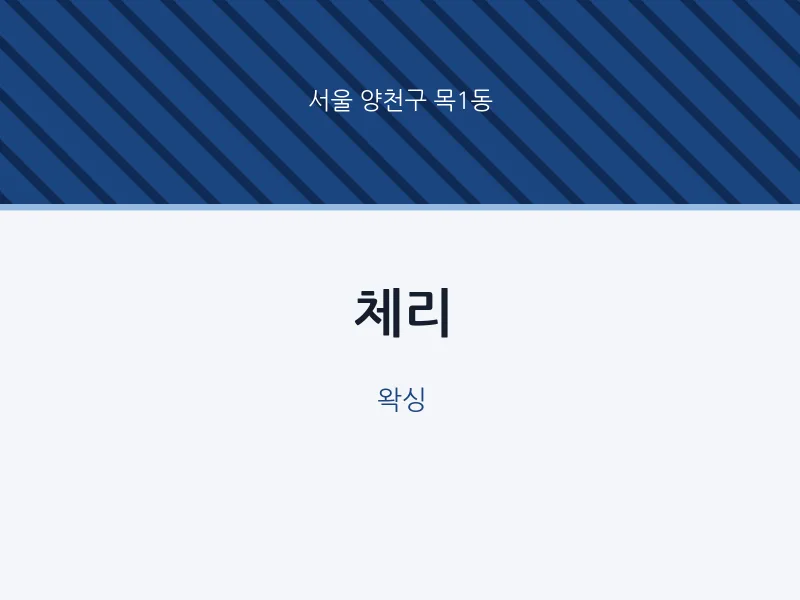 목1동 출장마사지 홈타이 체리 | 마픽