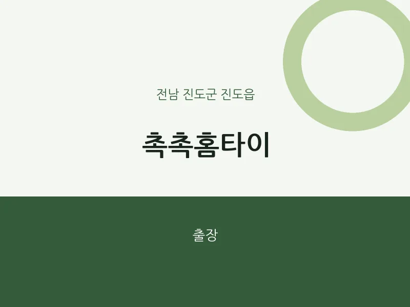 진도읍 출장마사지 촉촉홈타이 | 마픽
