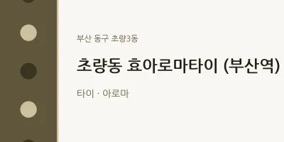초량3동 출장마사지 홈타이 효아로마타이 (부산역) | 마픽