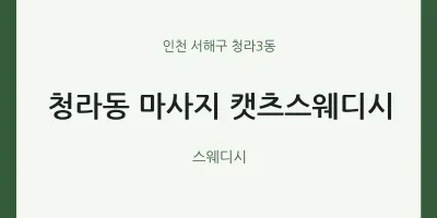 청라3동 출장마사지 홈타이 캣츠스웨디시 | 마픽