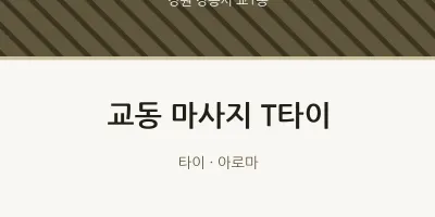 교1동 출장마사지 홈타이 T타이 | 마픽