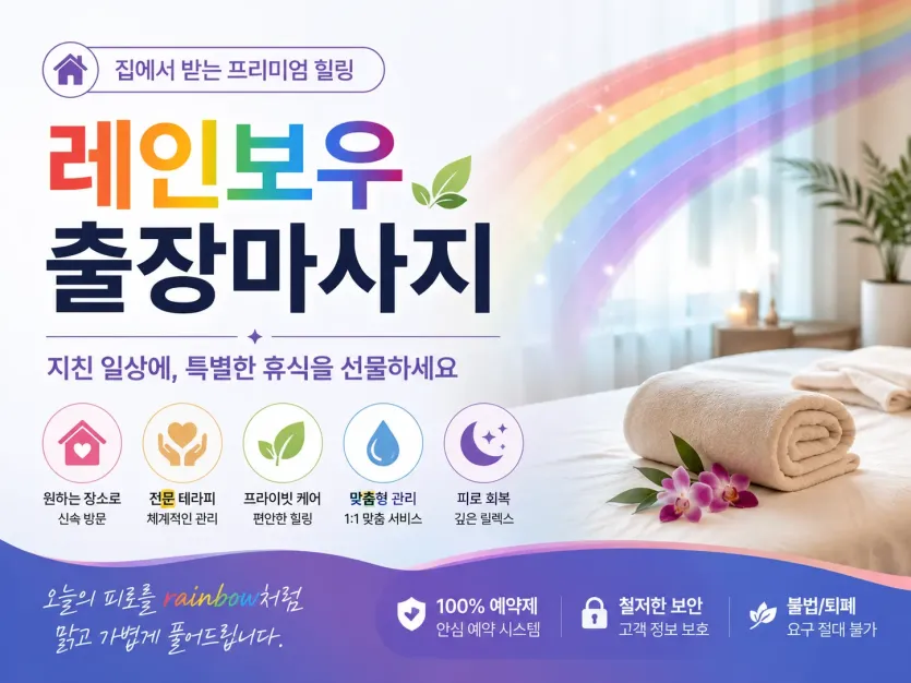 송파구 출장마사지 레인보우 - 잠실역 석촌호수 방이동 24시 홈타이