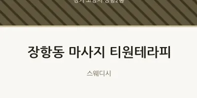 장항2동 출장마사지 홈타이 티원테라피 | 마픽