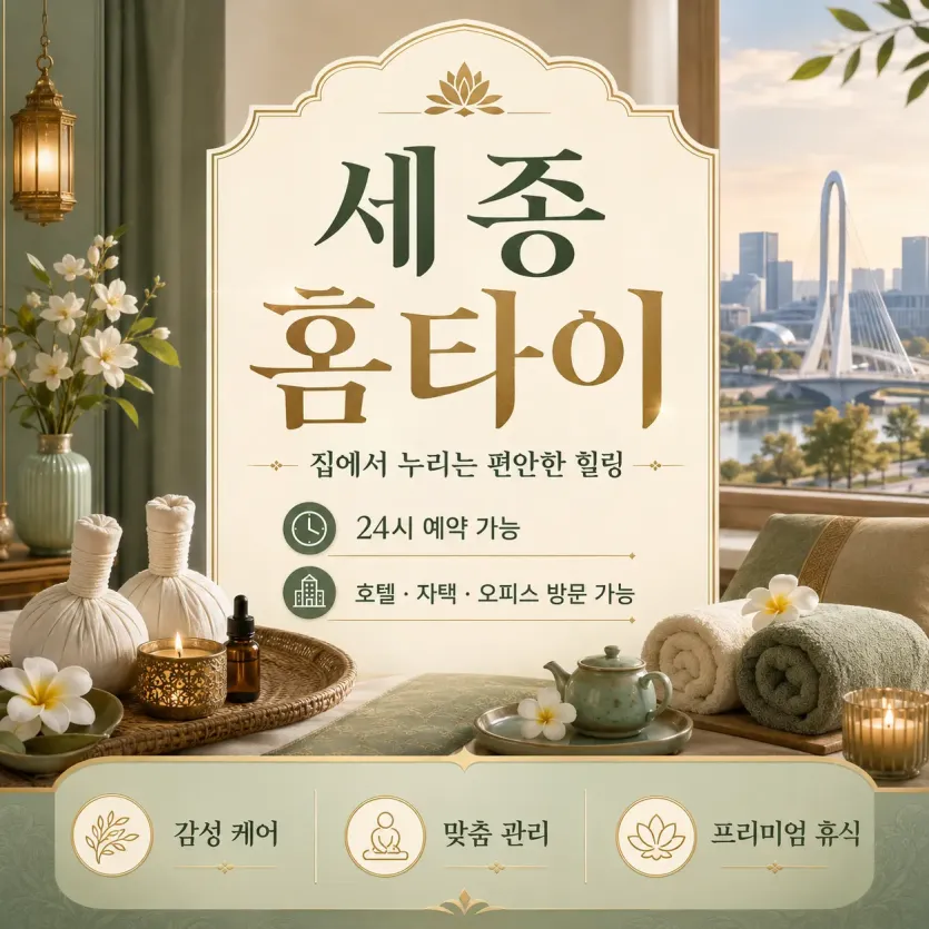 세종 홈타이 지친 하루의 끝에 찾아오는 완벽한 홈케어 힐링