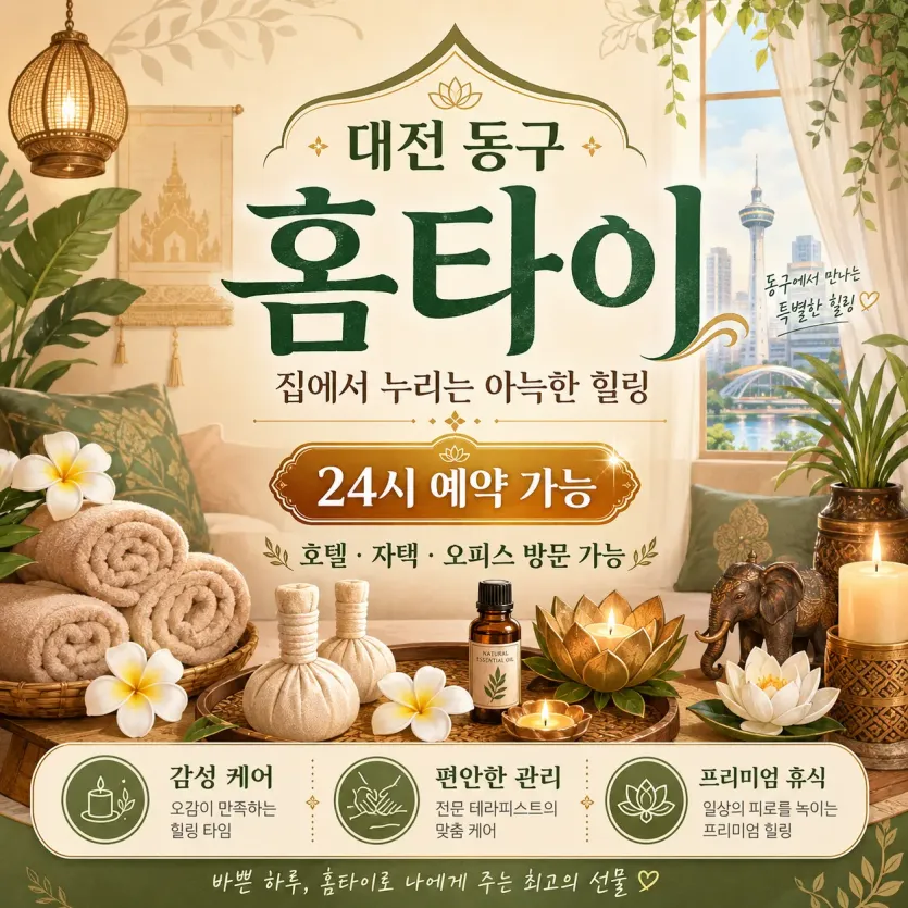 대전 동구 홈타이 전문 케어, 지친 하루의 끝에 찾아오는 완벽한 휴식 시간