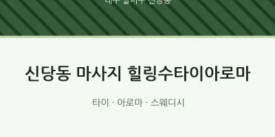 신당동 출장마사지 홈타이 힐링수타이아로마 | 마픽