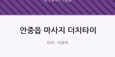 안중읍 출장마사지 홈타이 더치타이 | 마픽