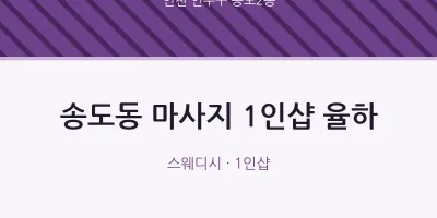 송도2동 출장마사지 홈타이 1인샵 율하 | 마픽