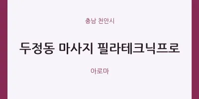 천안시 출장마사지 홈타이 필라테크닉프로 | 마픽