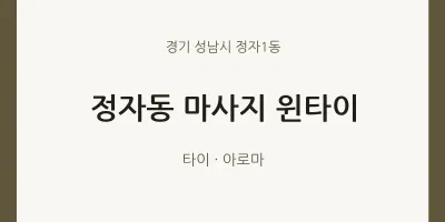 정자1동 출장마사지 홈타이 윈타이 | 마픽